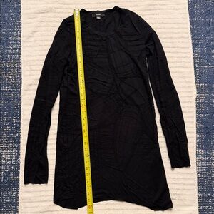 Diesel Black Long Sleeve Textured Tunic Dress